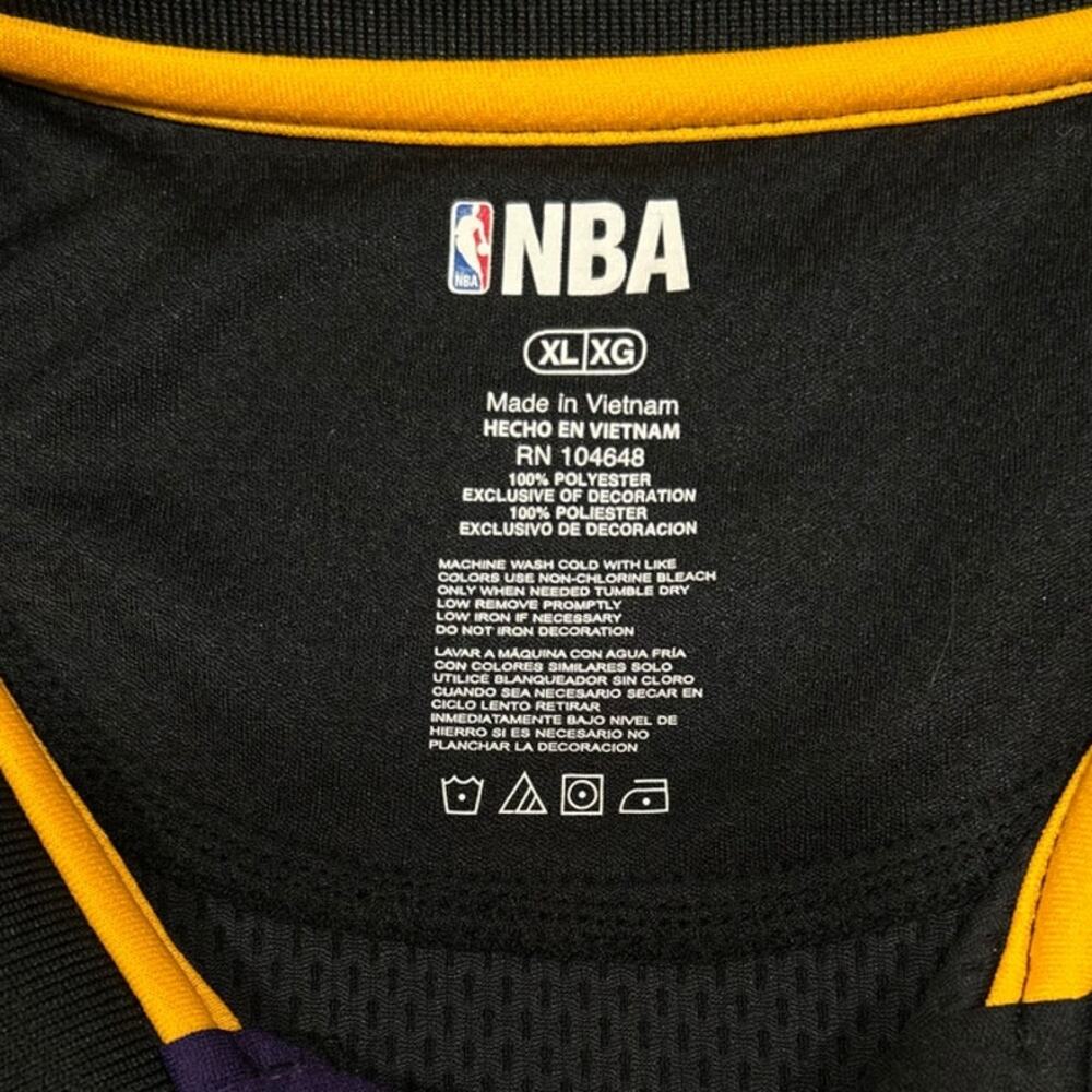 Los Angeles Lakers Basketball Official NBA Black Men's Short Sleeve Polo, Sz XL - Picture 3 of 4